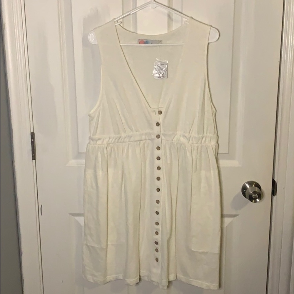 White Free People Dress with Pockets